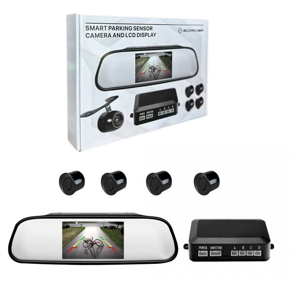 SCORCHER ESPEJO RETROVISOR + SENSOR ESTACIONAMIENTO