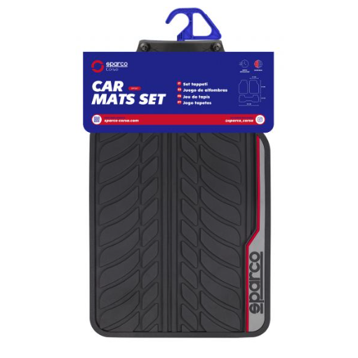 SPARCO ALFOMBRA SPF507RD NEGRO/ROJO PVC